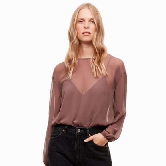 Aritzia Tops - Aritzia Wilfred 'Talmont' Bodysuit in Caban XS